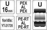 SPARE DIES FOR YT-21735 TYPE U 16MM (YT-21740)