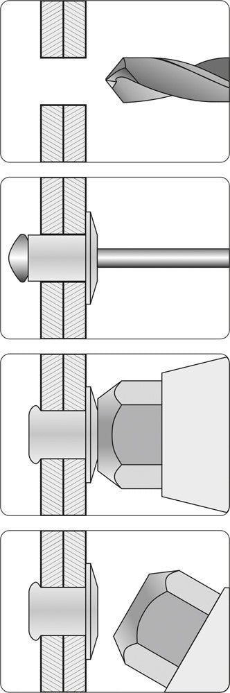 LAZY TONGUE RIVETER 2,4-6,4MM (YT-36060)