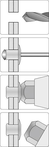 LAZY TONGUE RIVETER 2,4-6,4MM (YT-36060)