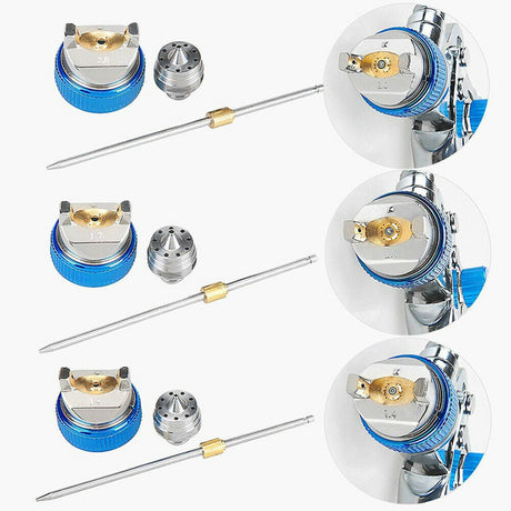 SPRAY GUN WITH ACCESSORIES | HVLP | 600 CM³ | Ø 1.4 MM / Ø 1.7 MM / Ø 2.0 MM (SG600S)