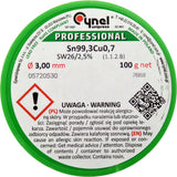 LEAD FREE SOLDER 3MM 100G (76859)