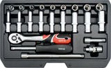 SOCKET SET 1/4" 23PCS (YT-14451)