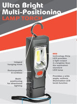 WORK LAMP RECHARGEABLE COB LED, 3.7V2200MA NIMH BATTERY 210LM (CWL03)