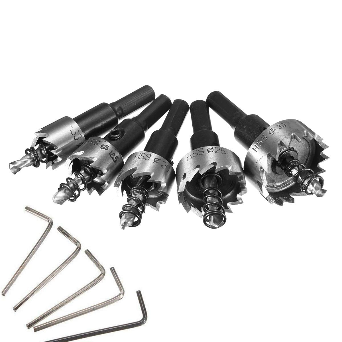 DRILL BIT AND COUNTERSINK SET FOR HOLES | HSS | 16-30 MM | 5 PCS. (HS5A)