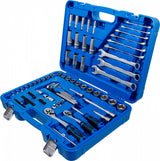 TOOL KIT WITH WRENCHES | 6.3 MM (1/4") / 10 MM (3/8") | 92 PCS (74701)