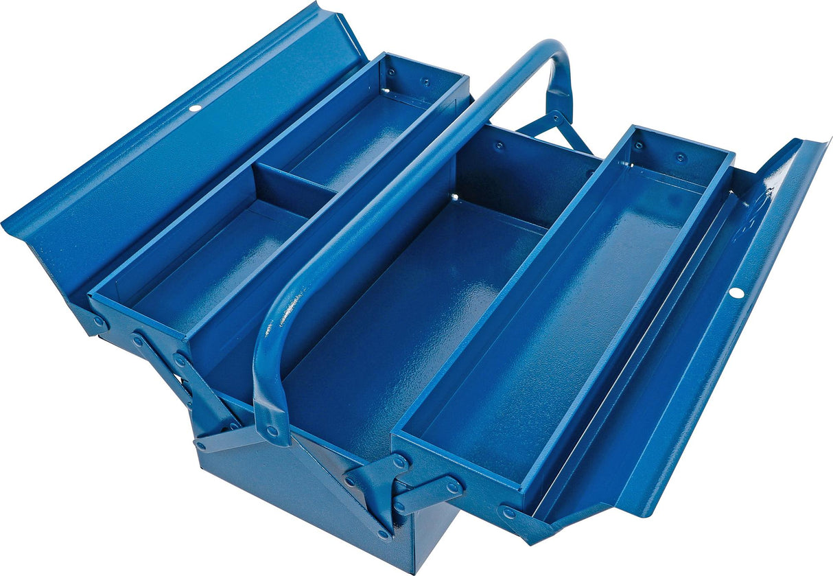 METAL TOOL BOX | EMPTY | 420 X 200 X 150 MM | 3 COMPARTMENTS (33001)