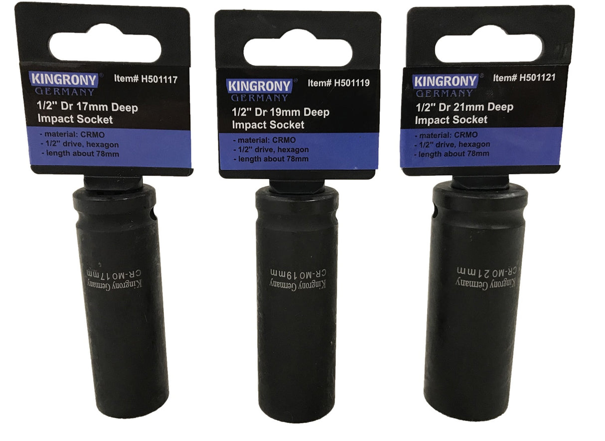 IMPACT SOCKET HEX LONG | 12.5 MM (1/2") | 19 MM (H501119)