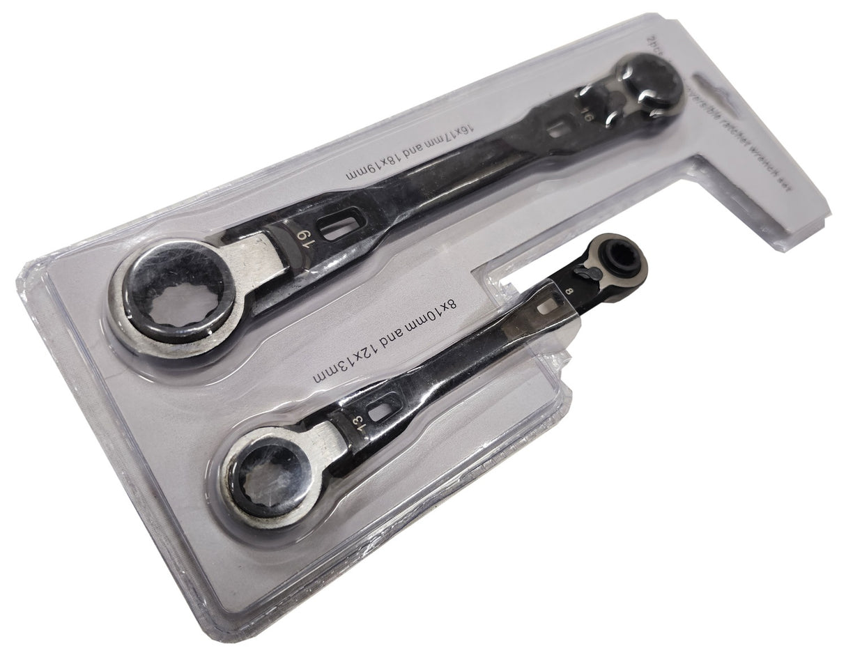 MULTI-FUNCTION RATCHET WRENCHES | DOUBLE-SIDED WITH REVERSE | 4-IN-1 | 2 PCS. (DRW2S)