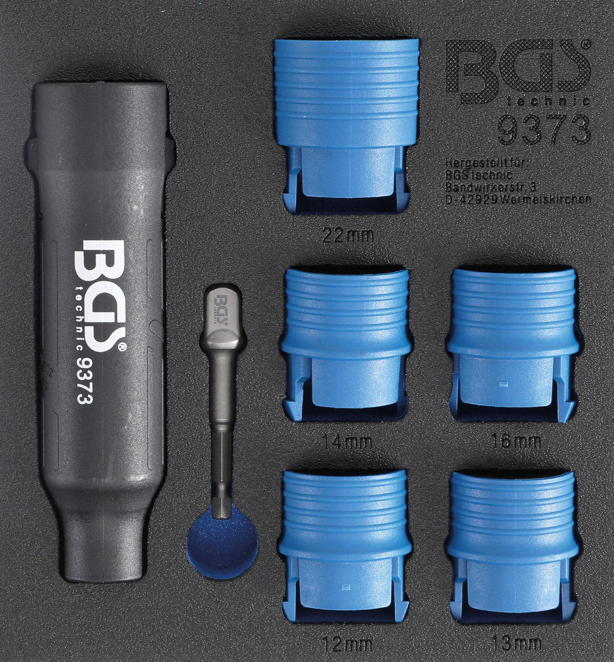 TOOL TRAY 1/6: CLEANING BRUSH SET FOR STUDS AND WHEEL NUT BOLTS (9373)