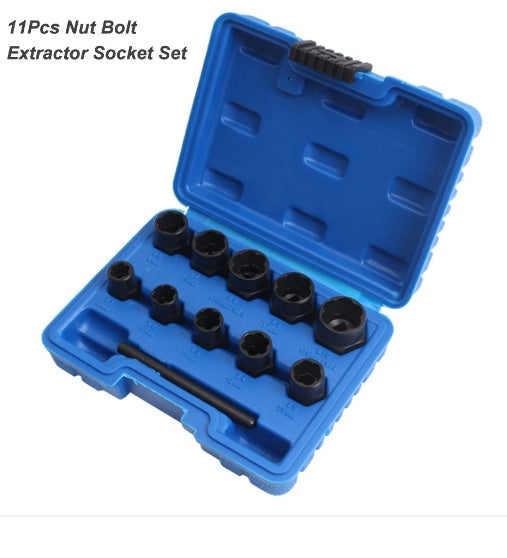 SPECIAL SOCKET SET / SCREW EXTRACTORS | 9-19 MM | 11 PCS. (SK201611)