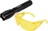 RECHARGEABLE UV FLASHLIGHT 1W, GLASSES (YT-08587)