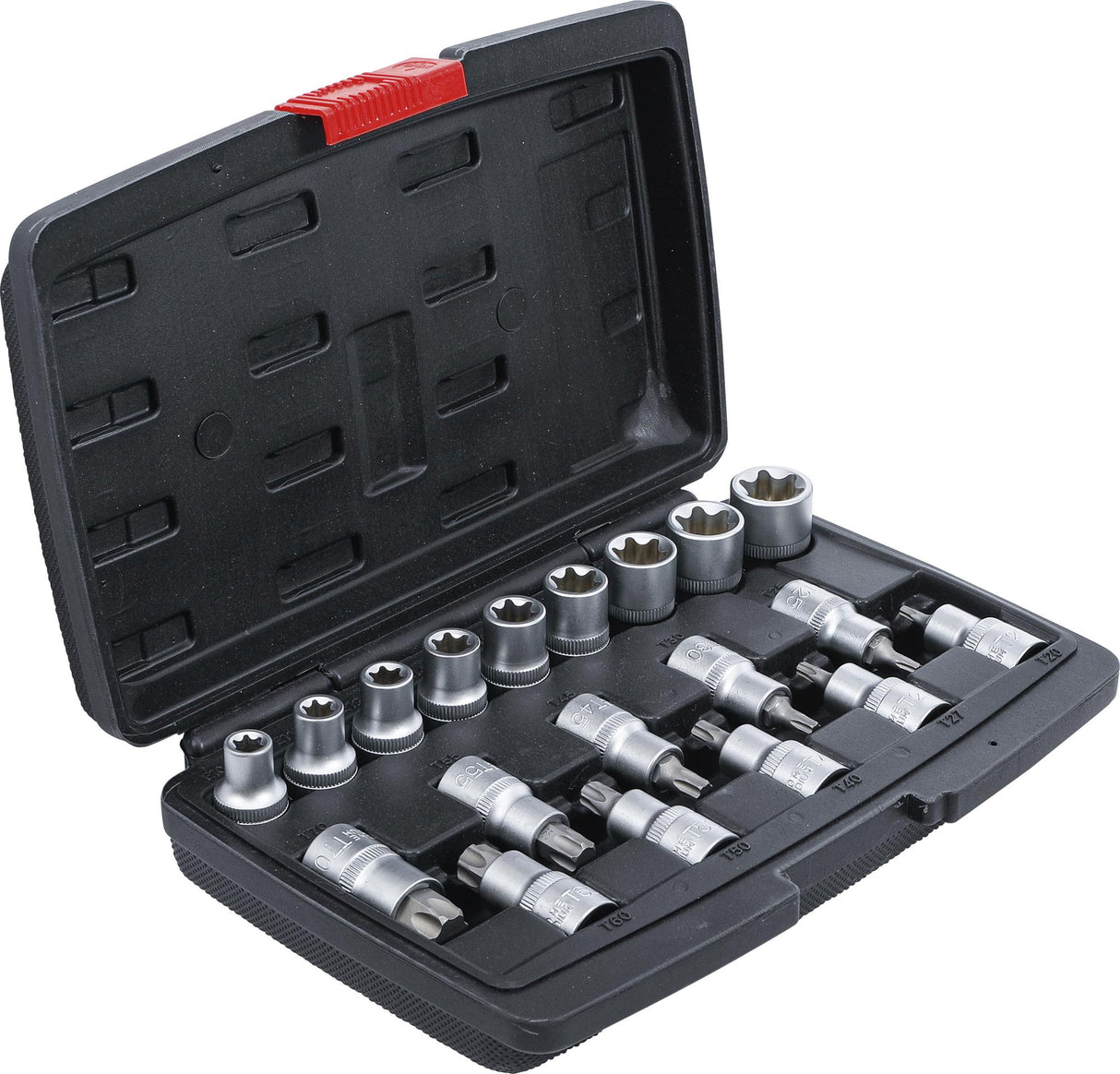 BIT SOCKET / SOCKET SET | 12.5 MM (1/2") DRIVE | T-STAR (FOR TORX) / E-TYPE | 19 PCS. (95100)