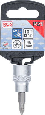 BIT SOCKET | 10 MM (3/8") DRIVE | CROSS SLOT PZ1 (2550)