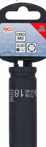 IMPACT SOCKET HEXAGON, DEEP | 12.5 MM (1/2") DRIVE | 18 MM (7218)