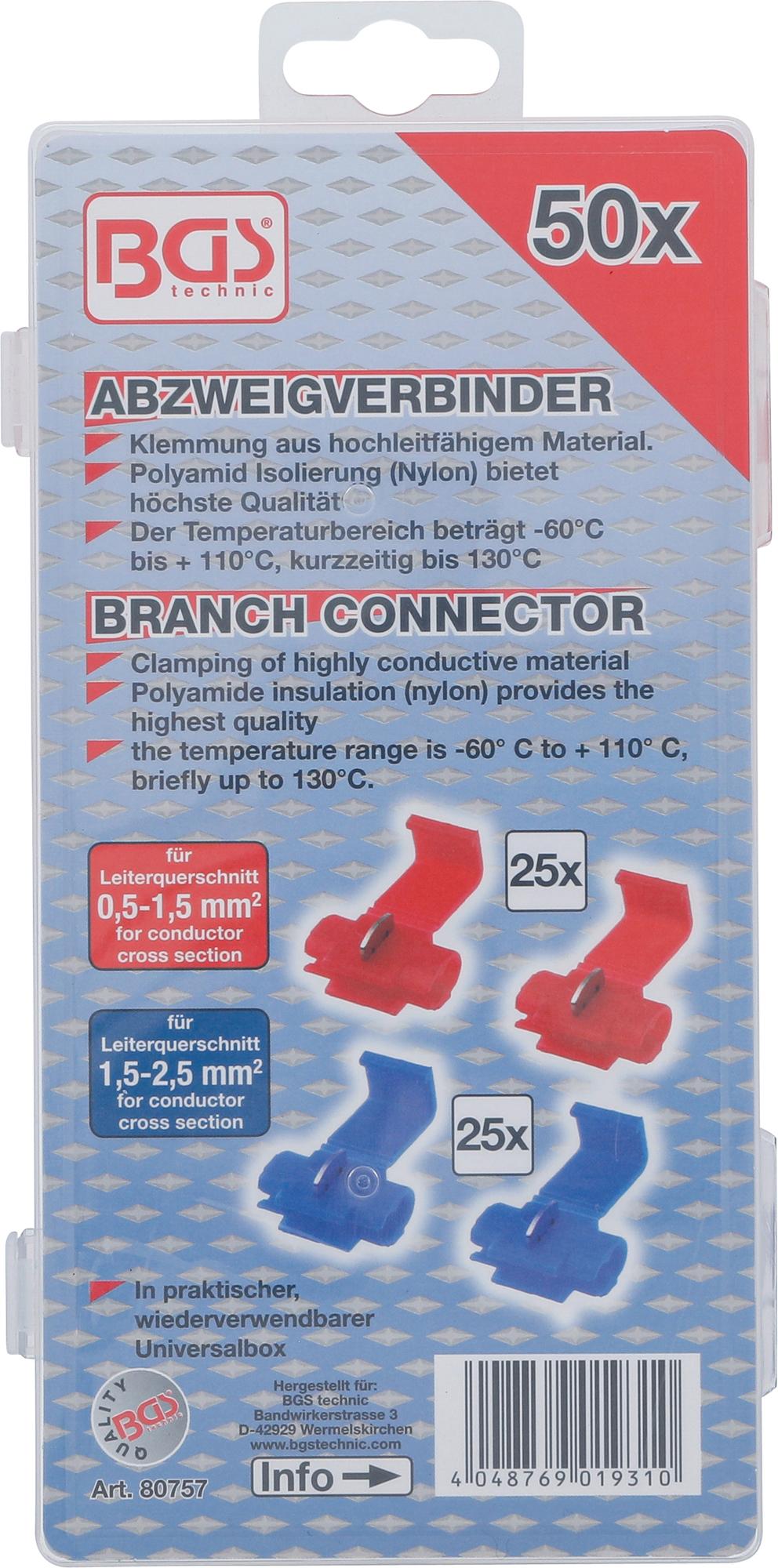 BRANCH CONNECTOR SET | 50 PCS. (80757)