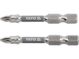 SCREWDRIVER BITS 1/4 50MM PZ1 2 PCS NI (YT-78023)