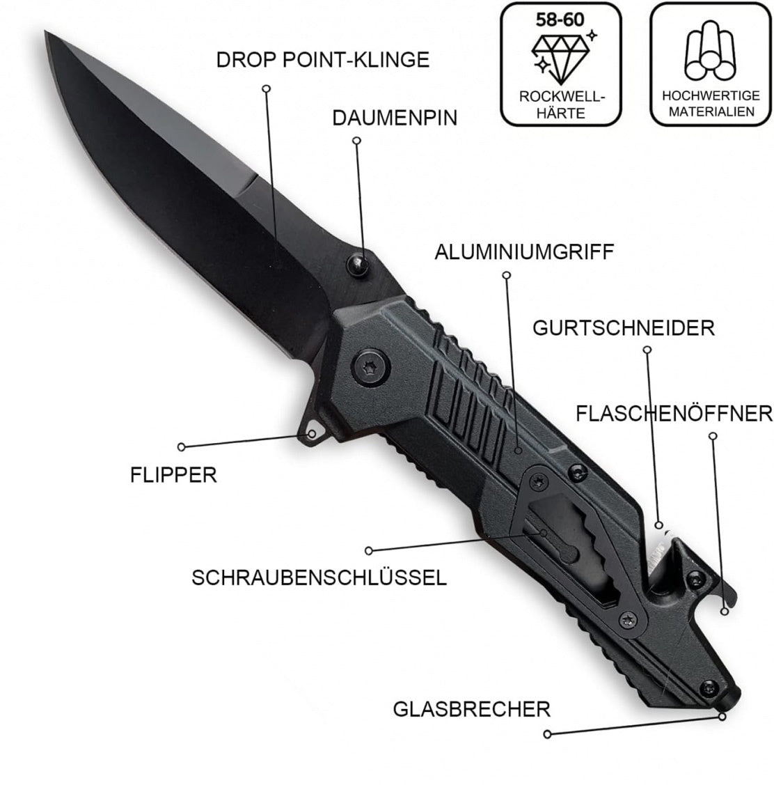 FOLDING KNIFE | STAINLESS STEEL | 20 CM (J12)
