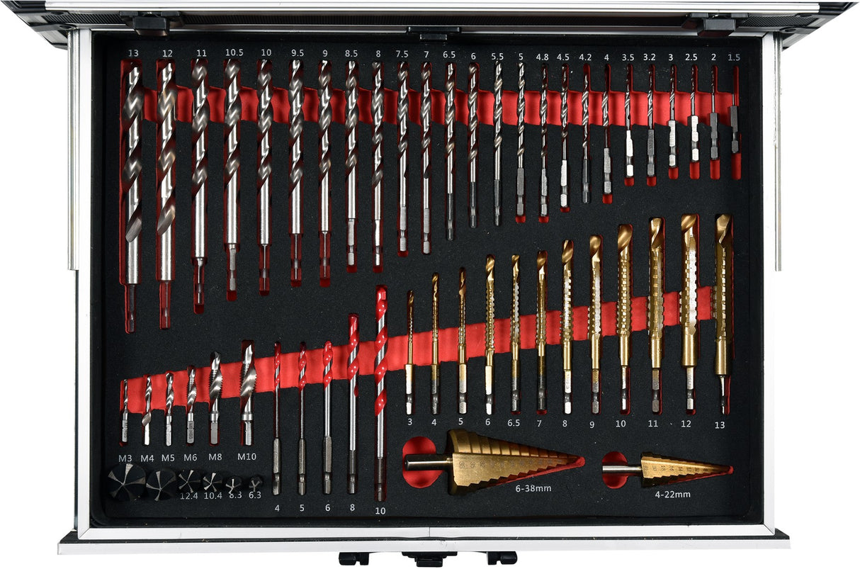 CORDLESS BRUSHLESS DRILL / DRIVER | WITH KIT 18V, 2 BATTERIES | 126 PCS. (YT-44250)
