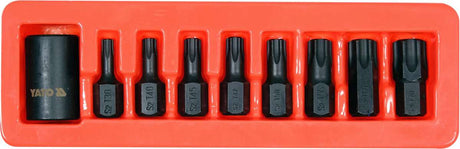 9PCS 1/2"DR  IMPACT TORX  BIT & HOLDER (YT-10664)