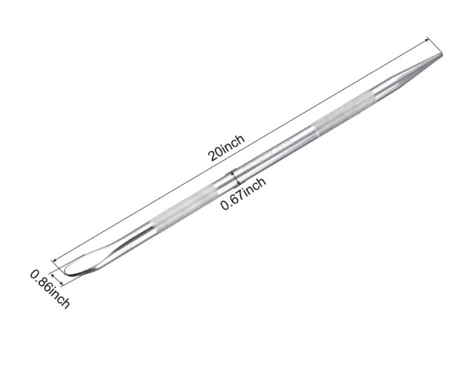 PRY BAR / CROWBAR | WITH ROUNDED ENDS | CHROMED | 40CR ∅17 X 500 MM (RC500)