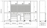 STORAGE SYSTEM COMBINATION | FLEX | WOODEN | 5 COMPONENTS (80140)