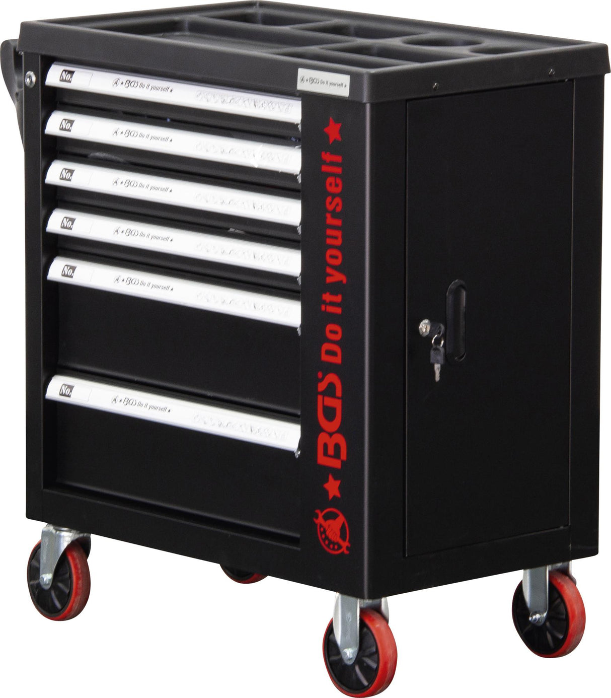 WORKSHOP TROLLEY | 6 DRAWERS | 1 SIDE DOOR | EMPTY (6055-1)
