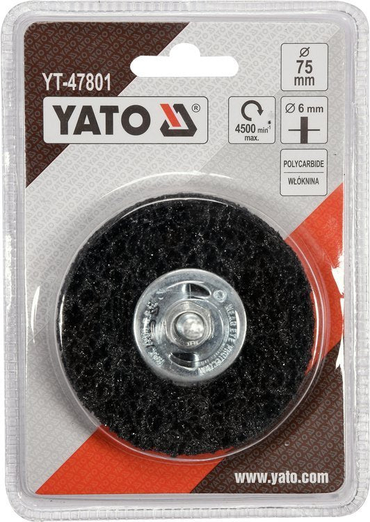 WIRE BRUSH 75MM POLY ABRASIVE FOR DRILL (YT-47801)