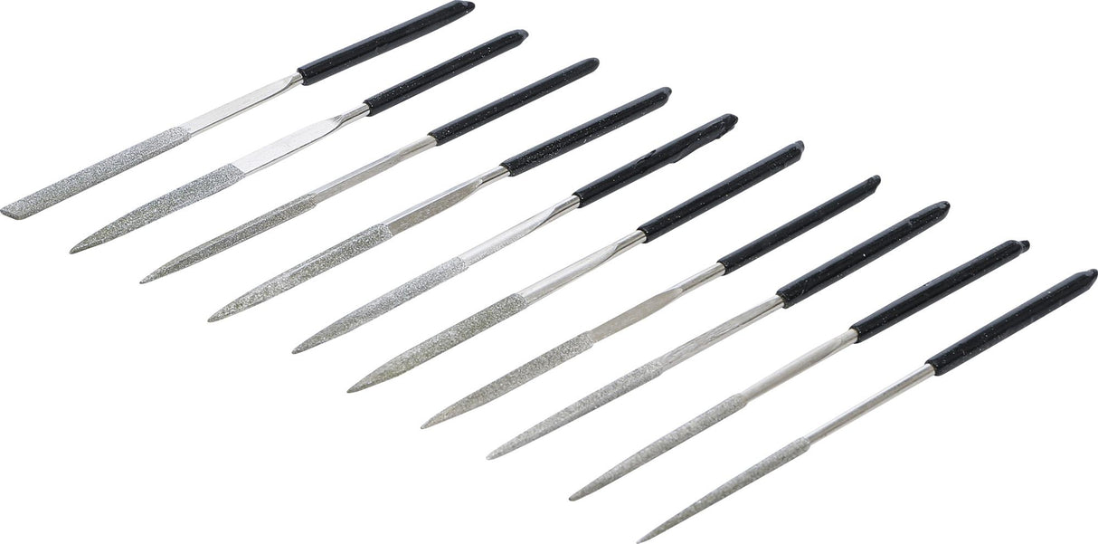 DIAMOND FILE SET | STRAIGHT | 140 X 3 MM | 10 PCS. (1920)