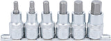 BIT SOCKET SET | 12.5 MM (1/2") DRIVE | INTERNAL HEXAGON 6 - 14 MM | 6 PCS. (8887)