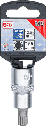 BIT SOCKET | 12.5 MM (1/2") DRIVE | SPLINE (FOR XZN) M9 (4349)