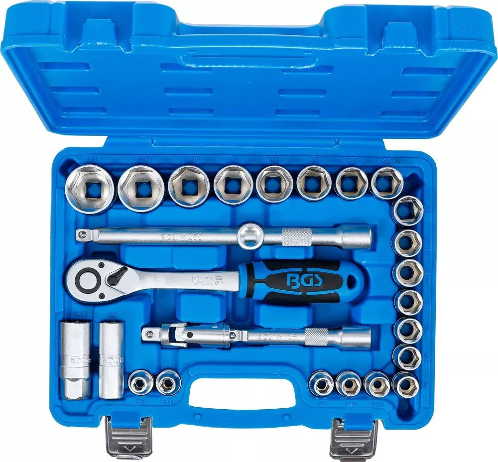 SOCKET SET | 12.5 MM (1/2") | INCH SIZES | 27 PCS. (2216)
