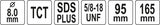 PILOT DRILL THREAD 5/8'' SDS PLUS CHUCK (YT-43990)