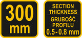 CRIMPING PLIERS FOR PROFILES | 300 MM (04301)