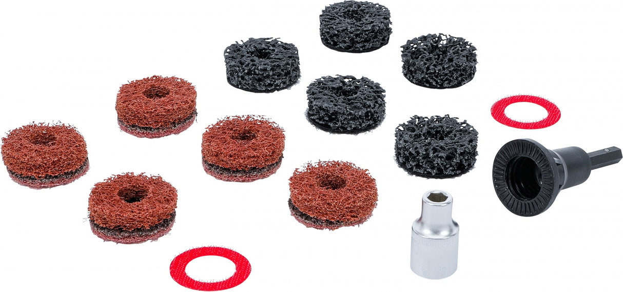 WHEEL HUB GRINDER SET | FOR STUDS AND WHEEL NUT BOLTS | 14 PCS. (9736)