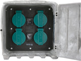 OUTDOOR SOCKET IN STONE IMITATION | IP44 | 4 X 230V (YT-81271)