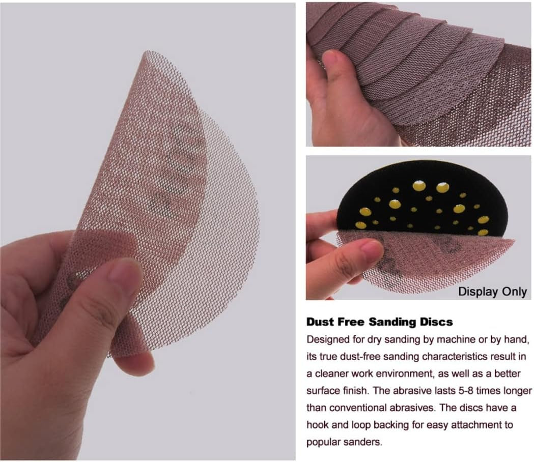 ABRASIVE MESH SANDING DISCS | P80 - P600 | 125 MM | 30 PCS. (MSD30)