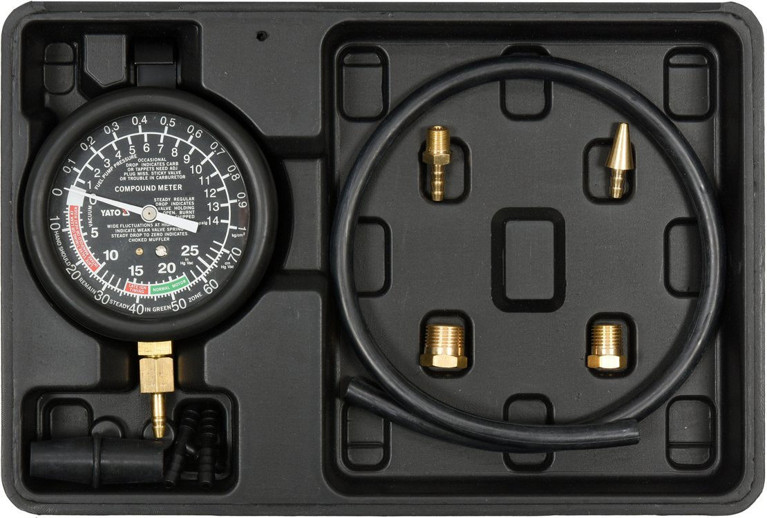VACUUM AND FUEL PUMP TESTER 9 PCS (YT-73050)