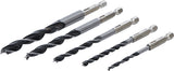 WOOD DRILL SET | 6 - 14 MM | 6-POINT SHAFT | 5 PCS. (50799)