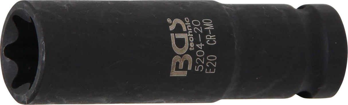 IMPACT SOCKET E-TYPE, DEEP | 12.5 MM (1/2") DRIVE | E20 (5204-20)