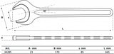 SINGLE OPEN END SPANNER | DIN 894 | 85 MM (34285)