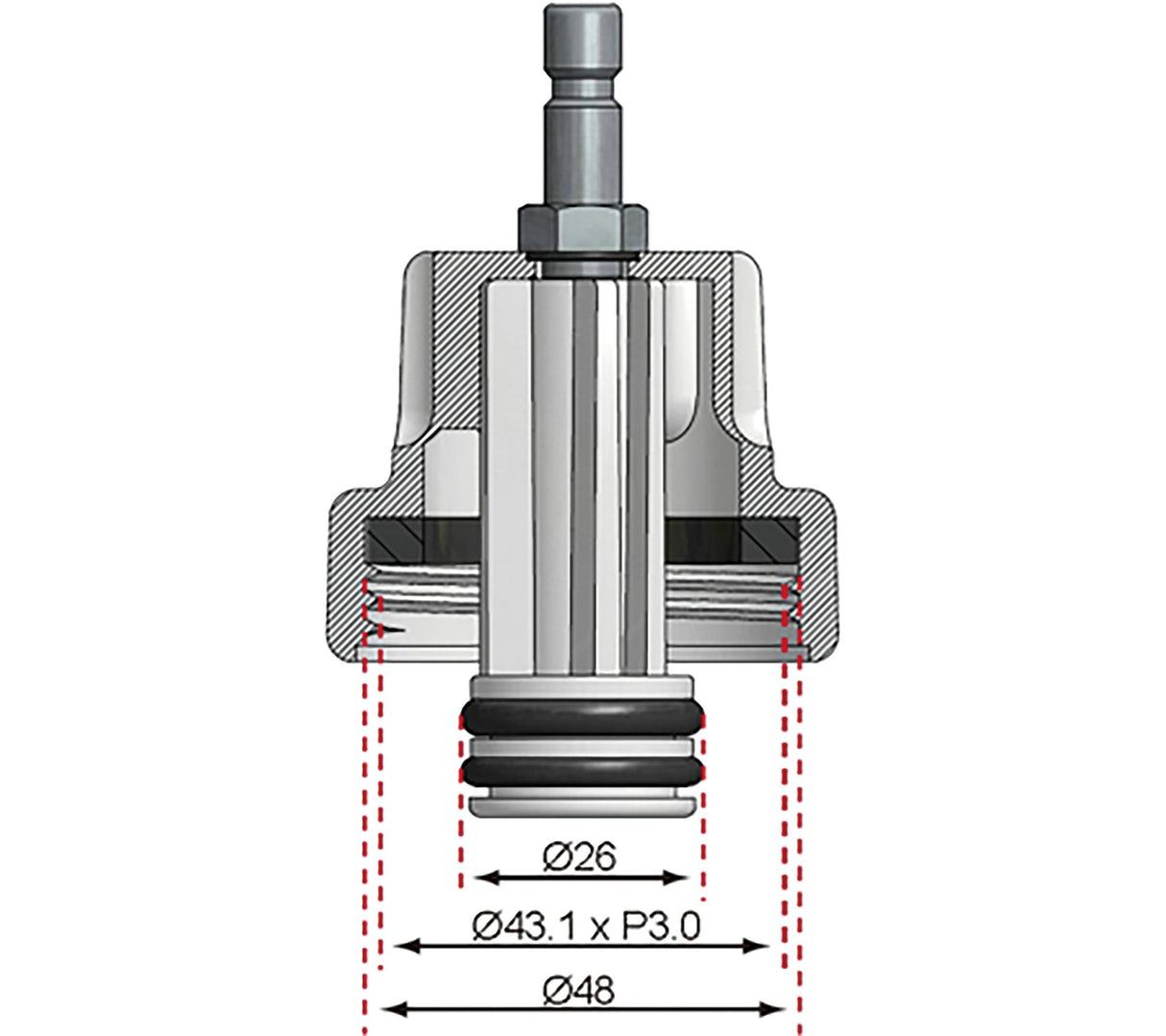 ADAPTOR NO. 7 FOR BGS 8027, 8098 | FOR ALFA ROMEO, CITROËN, FIAT, MINI, PEUGEOT, RENAULT, SAAB (8027-7)