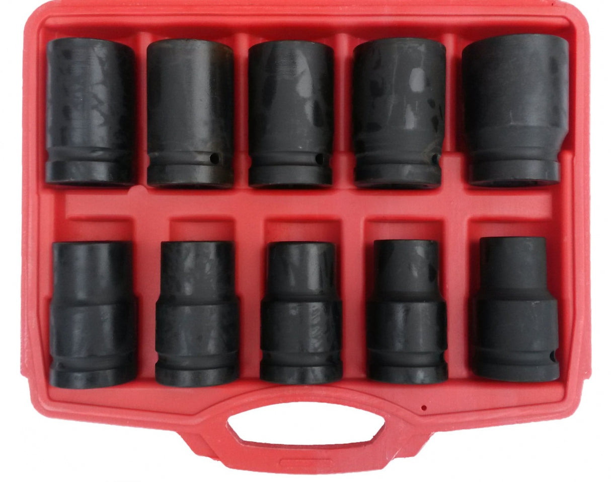 LONG IMPACT SOCKETS HEX | 25 MM (1") | 17 - 41 MM | 10 PCS. (ES-5826)