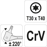 TORX DOUBLE HEAD FLEXIBLE WRENCH T30XT40 (YT-05313)