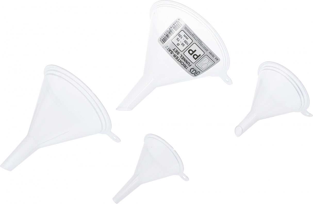 FUNNEL SET | FOOD SAFE | Ø 55 - 125 MM | 4 PCS. (70191)
