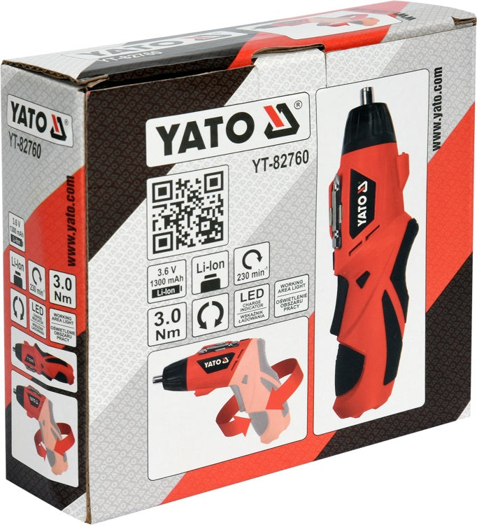 CORDLESS SCREWDRIVER 3.6V - 1.3AH (YT-82760)