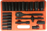 IMPACT TOOL SET | 12.5 MM (1/2") | 8 - 32 MM | 22 PCS. (RS22T)