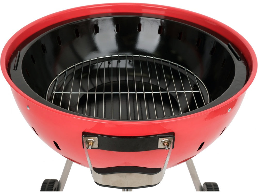 CHARCOAL BBQ, ROUNDED, 54CM RED (YG-20304)