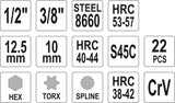 ALTERNATOR REPAIR SET 22PCS (YT-04211)