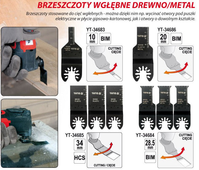 PLUNGE CUTTING SAW BLADE FOR MULTITOOL (YT-34684)