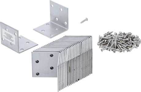 ANGLE JOINT | STAINLESS STEEL | 40 X 40 X 40 MM | ECONOMY PACK | 25 PCS. (80333)